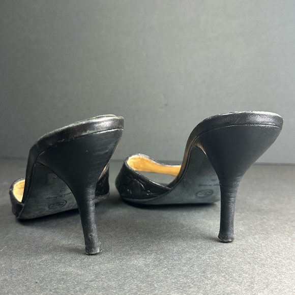 CHANEL Black Women Heel Leather Size 38 - Picture 5 of 7